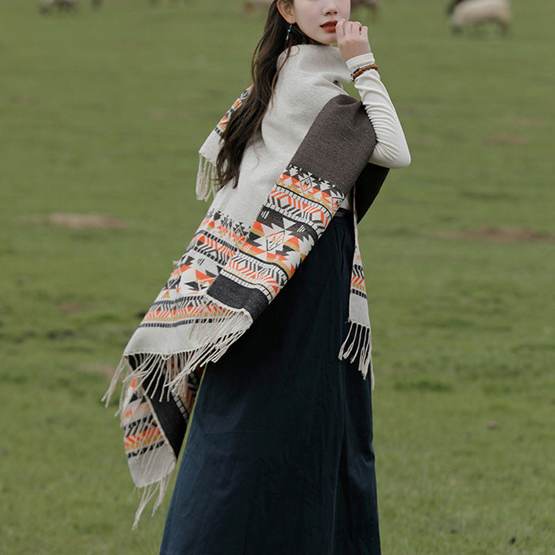 Buddha Stones , geometria colorata, caldo invernale, sciarpa da viaggio - image 6