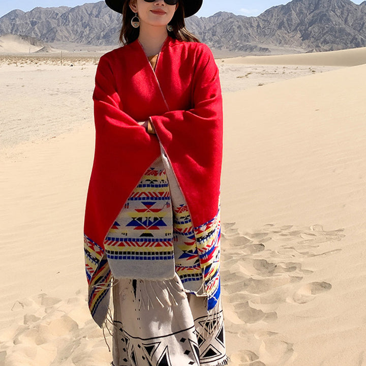 Buddha Stones , geometria colorata, caldo invernale, sciarpa da viaggio - image 15