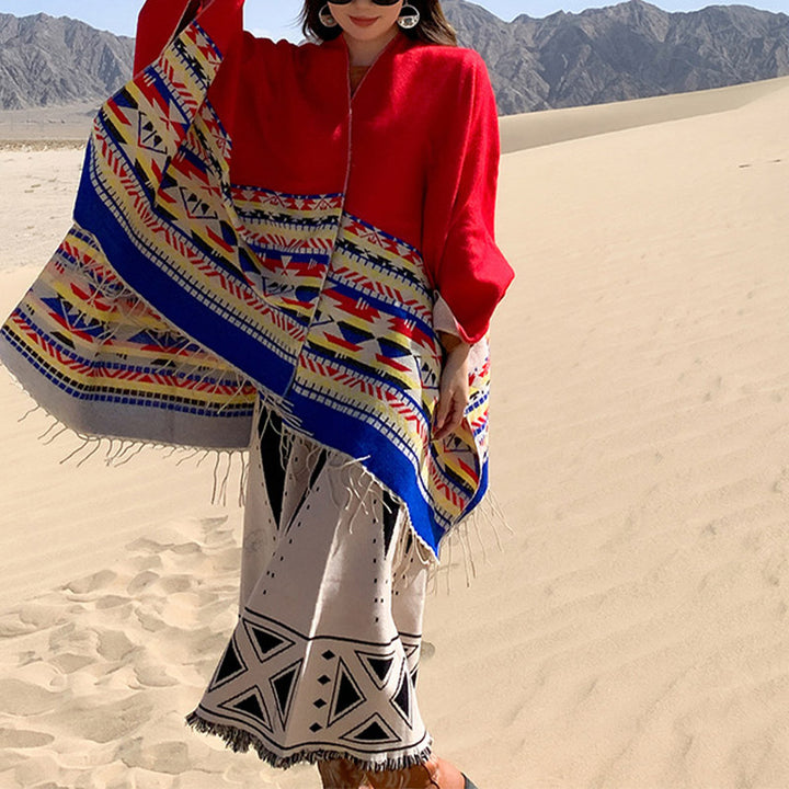 Buddha Stones , geometria colorata, caldo invernale, sciarpa da viaggio - image 20