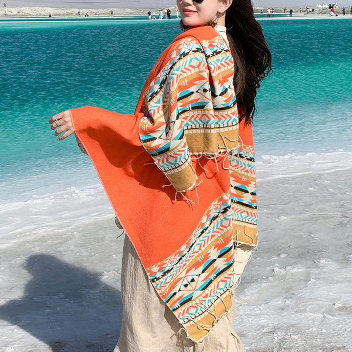 Buddha Stones , geometria colorata, caldo invernale, sciarpa da viaggio - image 38