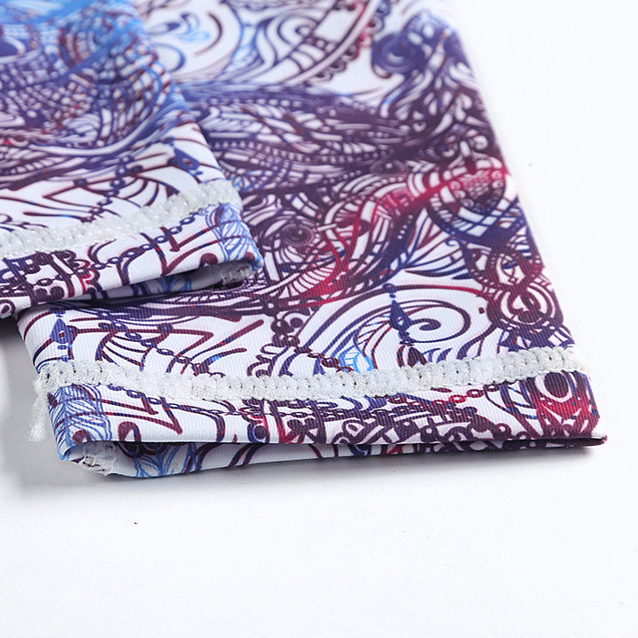 Pantaloni sportivi da yoga con stampa Buddha Stones Flowers Leaves Birds Fitness Leggings da yoga da donna - image 14