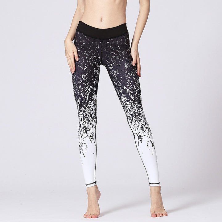 Pantaloni da yoga con stampa Buddha Stones Lines Weeds Sakura Flowers Black Tree, sportivi, fitness, yoga, leggings, pantaloni da yoga da donna - image 8