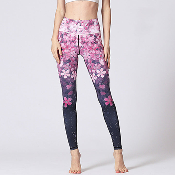 Pantaloni da yoga con stampa Buddha Stones Lines Weeds Sakura Flowers Black Tree, sportivi, fitness, yoga, leggings, pantaloni da yoga da donna - image 29