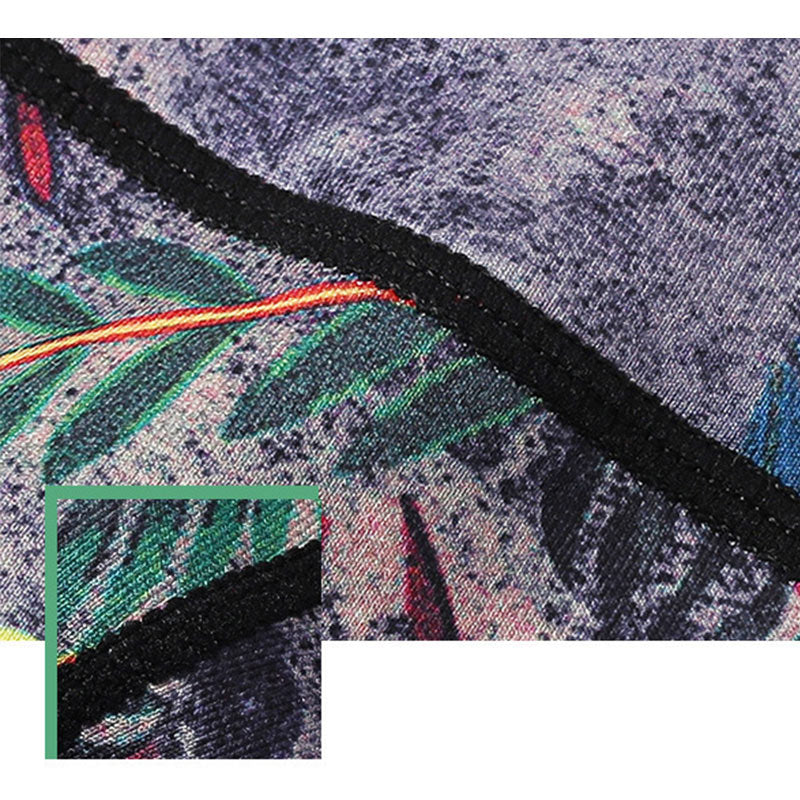 Pantaloni sportivi da yoga con stampa di piume di pavone rosso e blu , Buddha Stones, pantaloni da yoga da donna - image 12