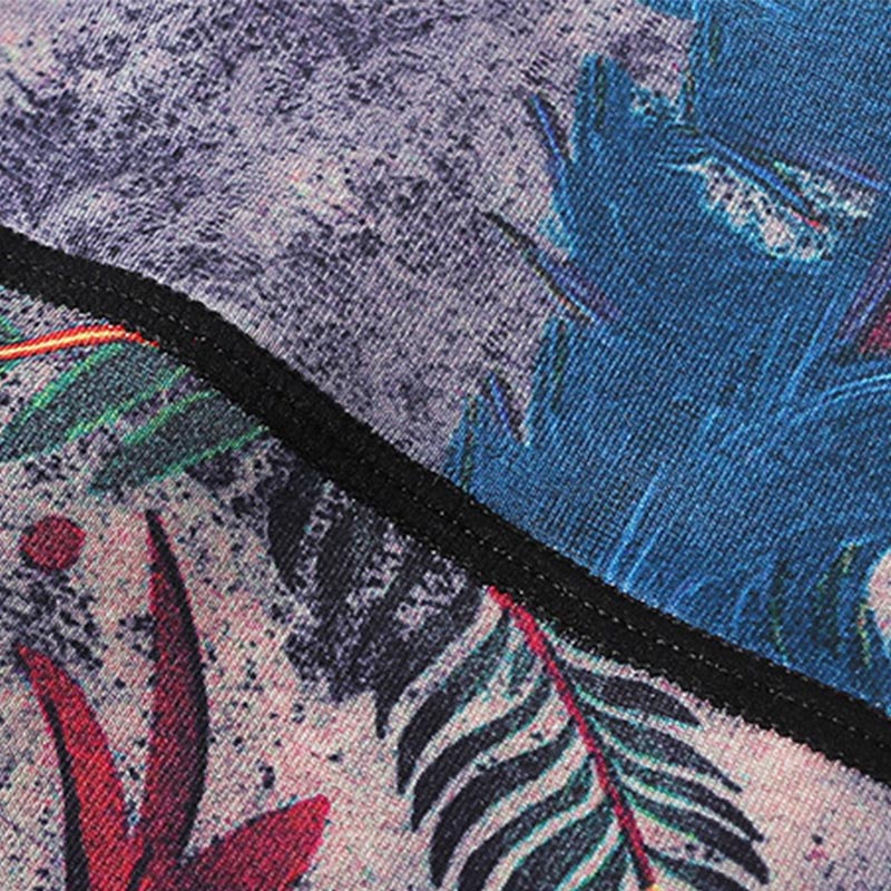 Pantaloni sportivi da yoga con stampa di piume di pavone rosso e blu , Buddha Stones, pantaloni da yoga da donna - image 10