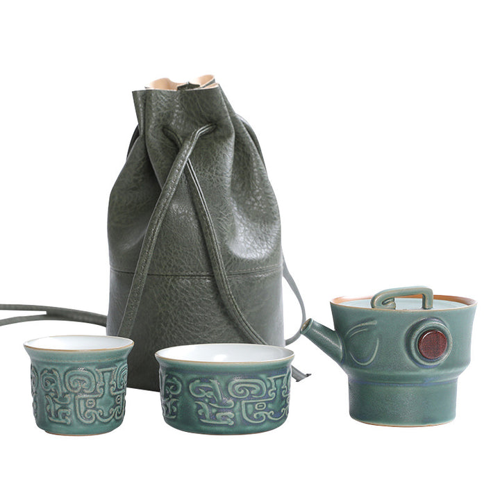 Buddha Stones Sanxingdui Tazza da tè in ceramica Tazza da tè Kung Fu con sacchetto
