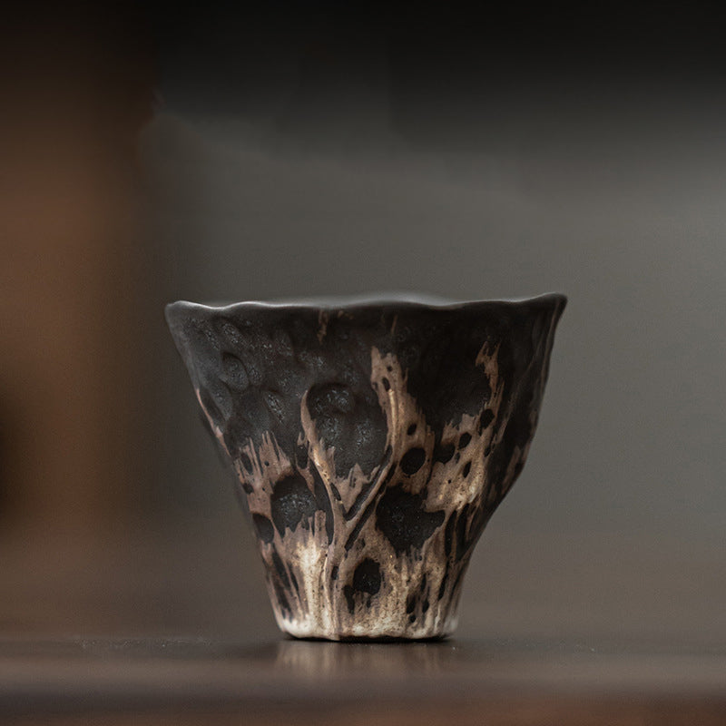 Tazza da tè in ceramica Zen a forma di fiore di loto Buddha Stones Kung Fu Tea Cup 50ml - image 1