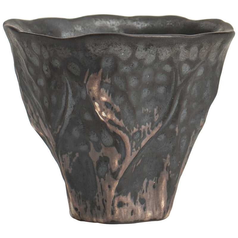 Tazza da tè in ceramica Zen a forma di fiore di loto Buddha Stones Kung Fu Tea Cup 50ml