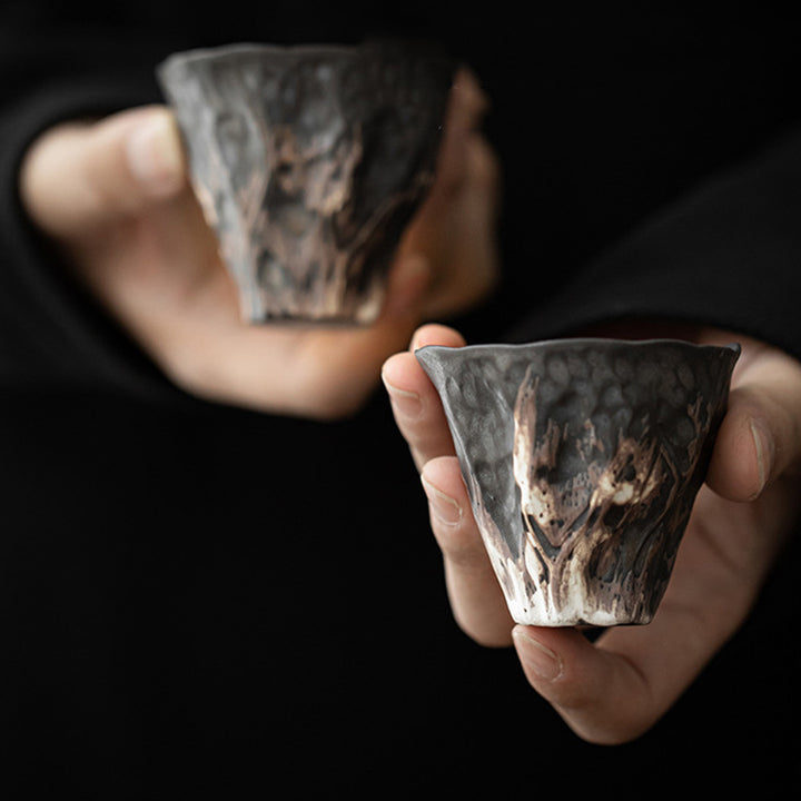 Tazza da tè in ceramica Zen a forma di fiore di loto Buddha Stones Kung Fu Tea Cup 50ml - image 3