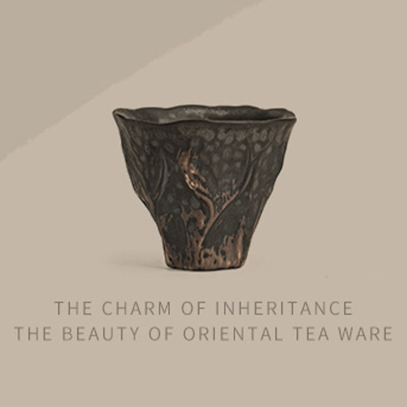 Tazza da tè in ceramica Zen a forma di fiore di loto Buddha Stones Kung Fu Tea Cup 50ml - image 13