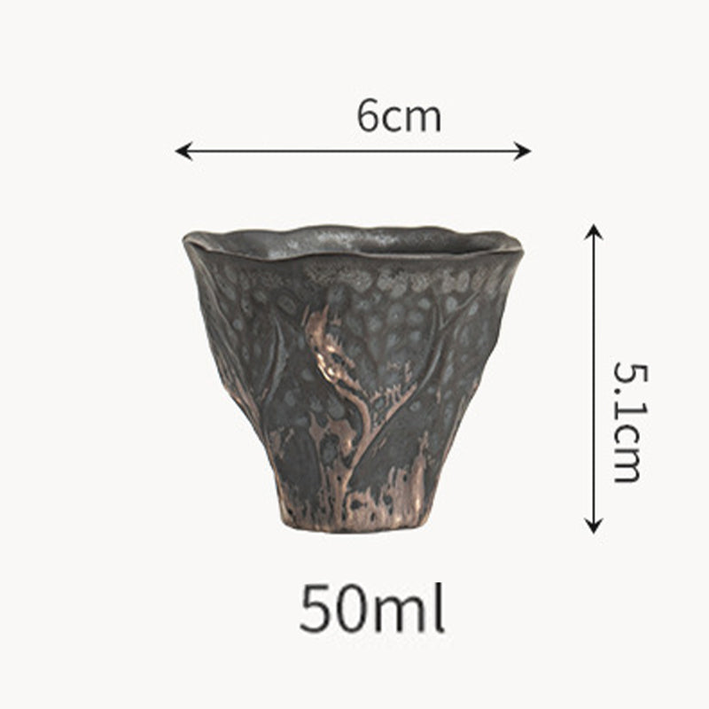 Tazza da tè in ceramica Zen a forma di fiore di loto Buddha Stones Kung Fu Tea Cup 50ml
