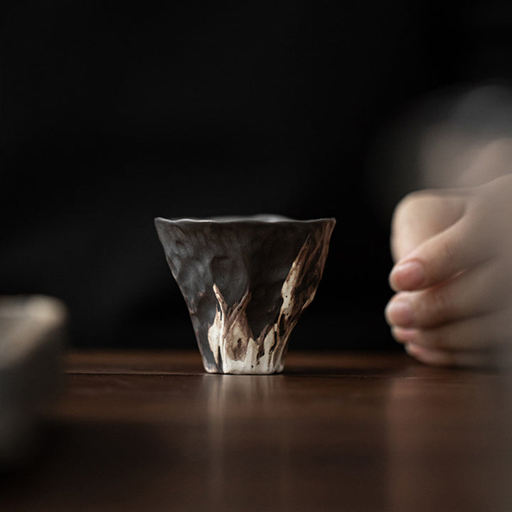 Tazza da tè in ceramica Zen a forma di fiore di loto Buddha Stones Kung Fu Tea Cup 50ml - image 2