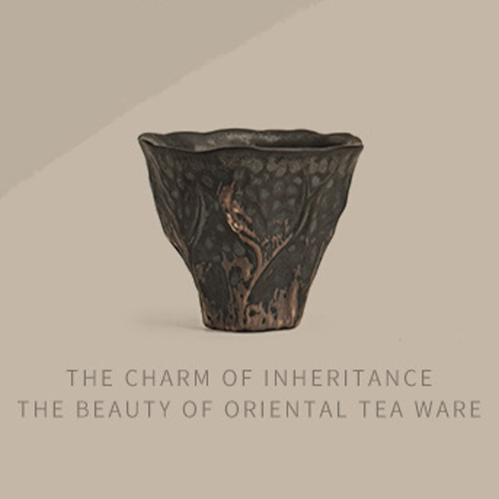 Tazza da tè in ceramica Zen a forma di fiore di loto Buddha Stones Kung Fu Tea Cup 50ml