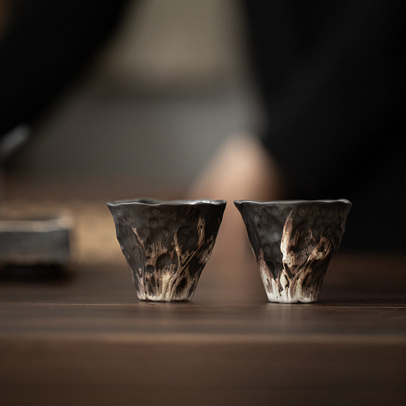 Tazza da tè in ceramica Zen a forma di fiore di loto Buddha Stones Kung Fu Tea Cup 50ml