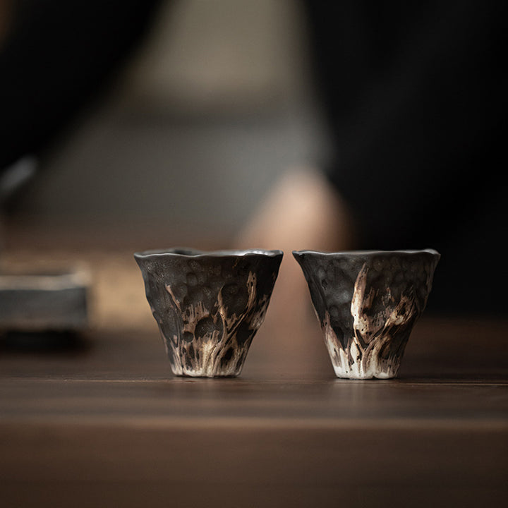Tazza da tè in ceramica Zen a forma di fiore di loto Buddha Stones Kung Fu Tea Cup 50ml