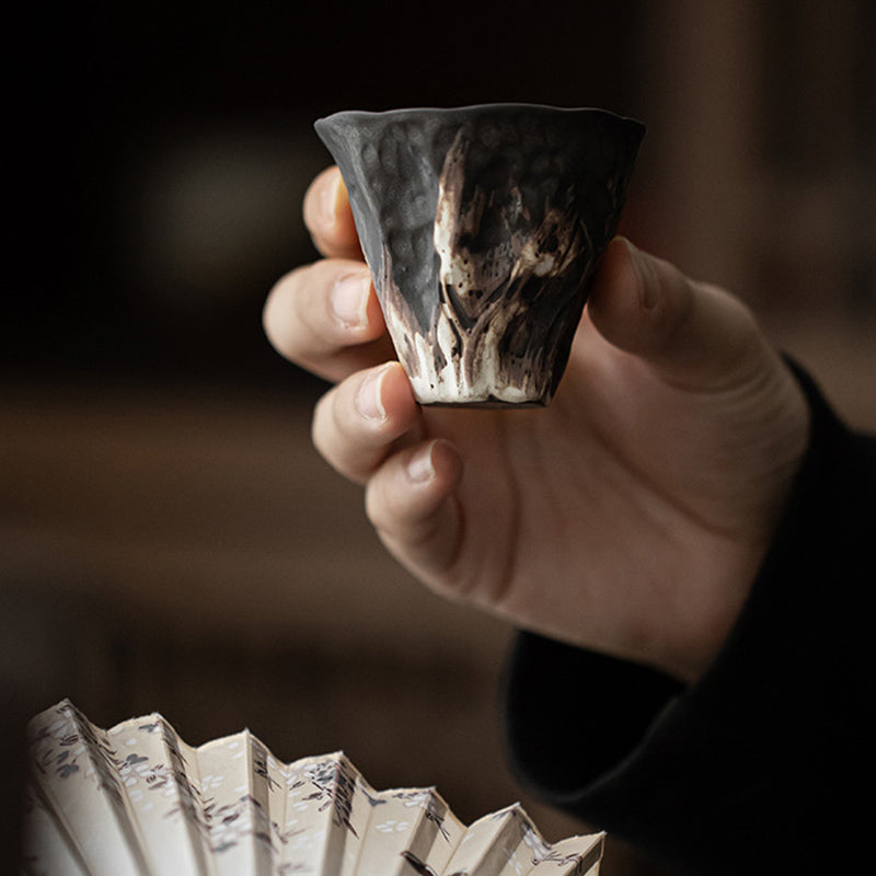 Tazza da tè in ceramica Zen a forma di fiore di loto Buddha Stones Kung Fu Tea Cup 50ml - image 6