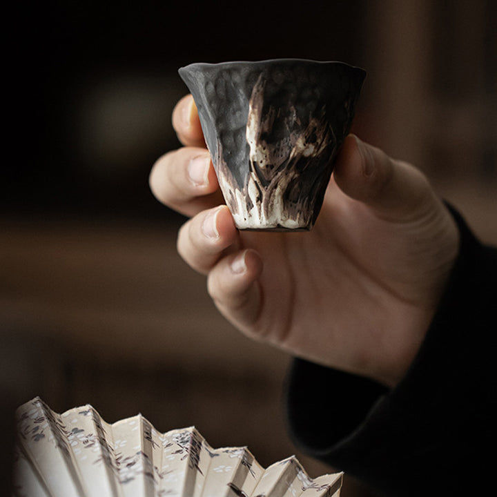Tazza da tè in ceramica Zen a forma di fiore di loto Buddha Stones Kung Fu Tea Cup 50ml - image 6