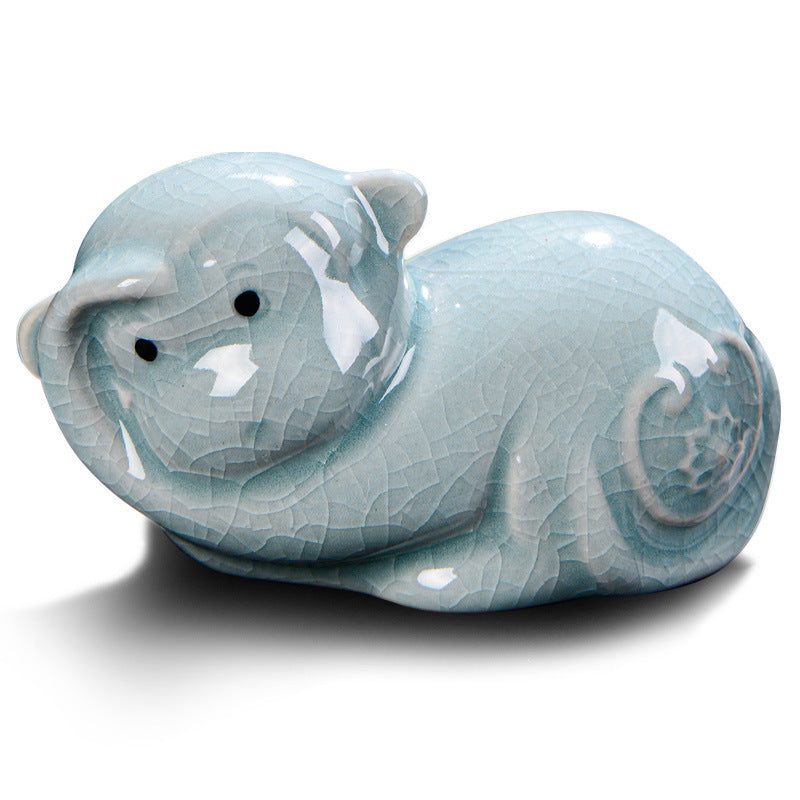 Buddha Stones Zodiaco cinese Ricchezza Ceramica Tè Animale domestico Decorazione della casa Figurina - image 20