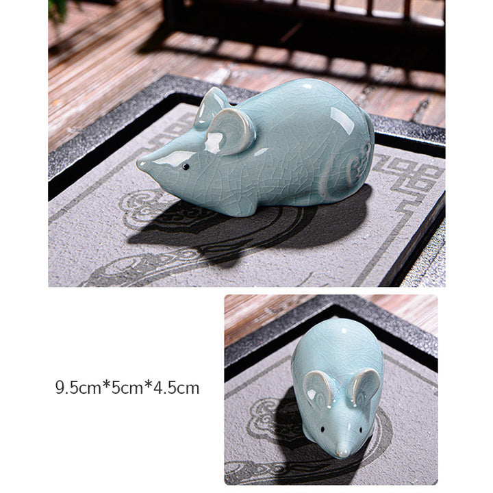 Buddha Stones Zodiaco cinese Ricchezza Ceramica Tè Animale domestico Decorazione della casa Figurina - image 5
