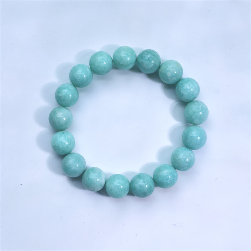 Braccialetto di fiducia in perle di amazzonite naturale Buddha Stones