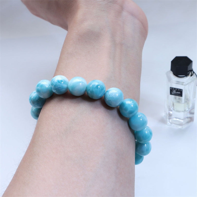 Bracciale Buddha Stones Natural Larimar Wisdom Confidence