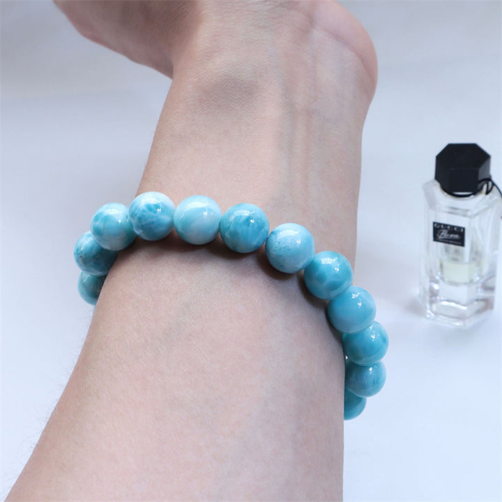 Bracciale Buddha Stones Natural Larimar Wisdom Confidence