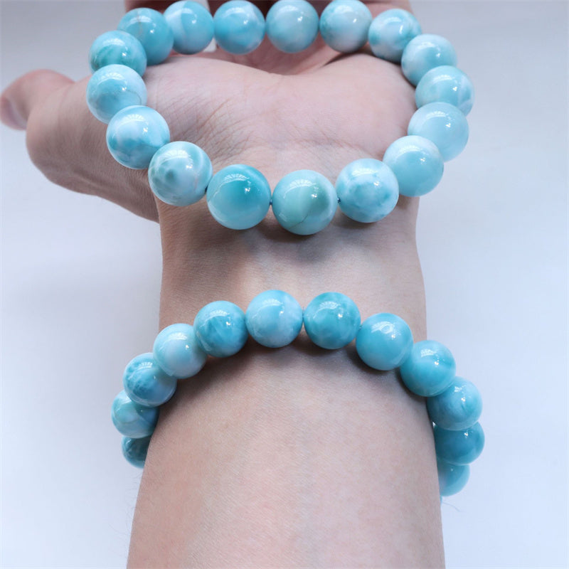 Bracciale Buddha Stones Natural Larimar Wisdom Confidence