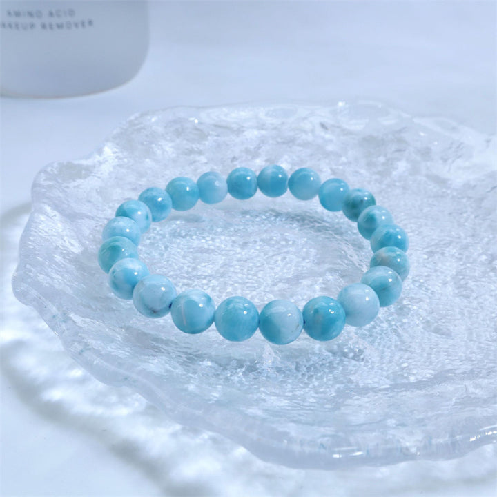 Bracciale Buddha Stones Natural Larimar Wisdom Confidence