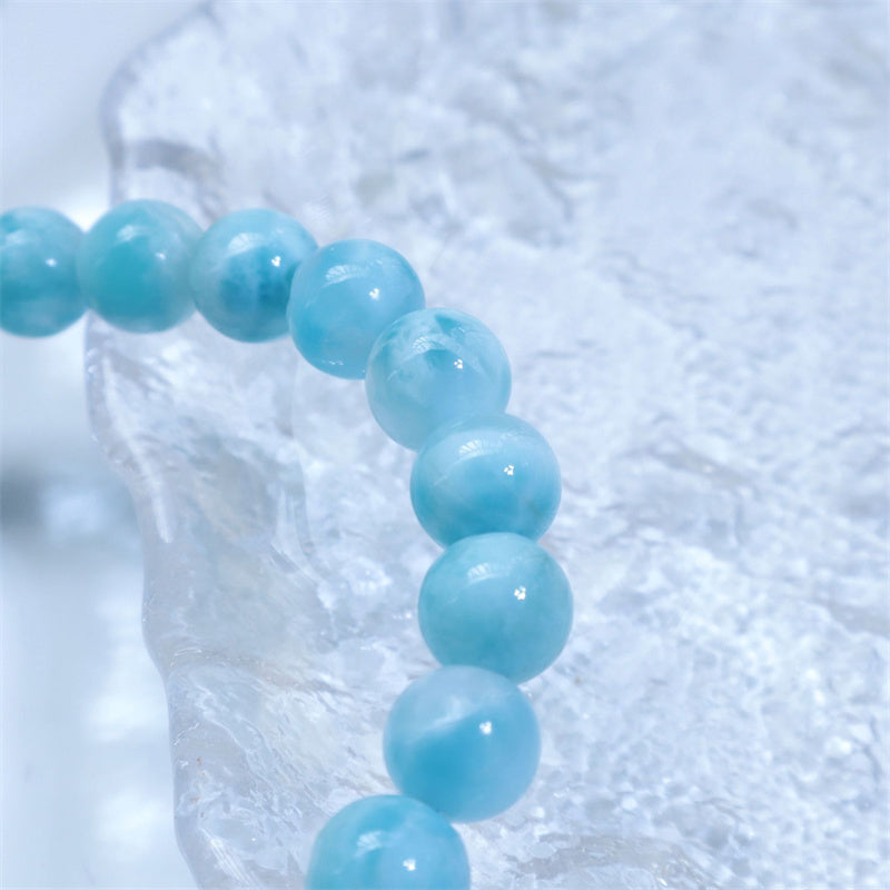 Bracciale Buddha Stones Natural Larimar Wisdom Confidence