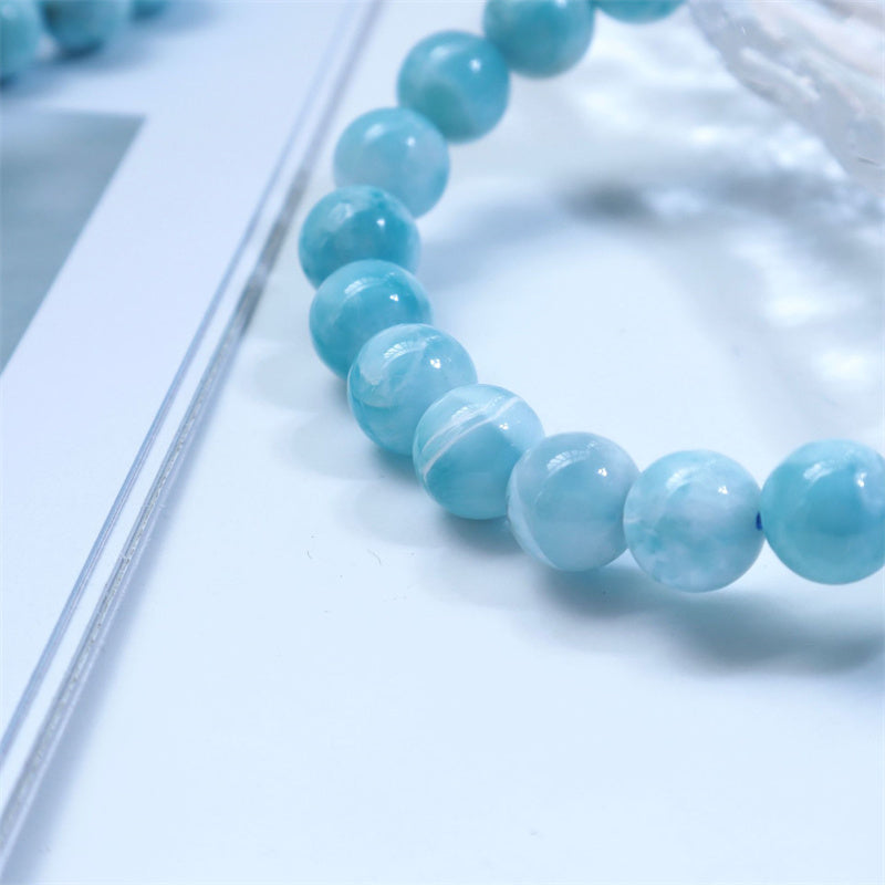 Bracciale Buddha Stones Natural Larimar Wisdom Confidence