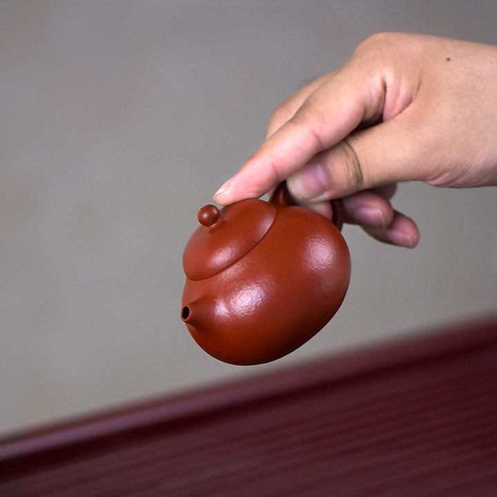 Buddha Stones Yixing Tutto Fatto a Mano Wen Dan Marrone Viola Argilla Kung Fu Teiera - image 3