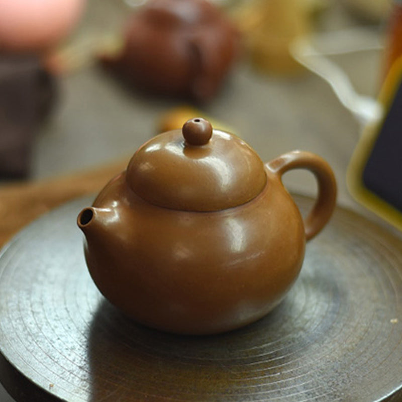 Buddha Stones Yixing Tutto Fatto a Mano Wen Dan Marrone Viola Argilla Kung Fu Teiera - image 19