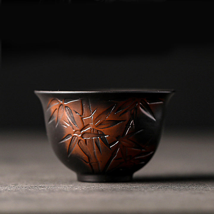 Buddha Stones Foglia di Loto Fiore Paesaggio Drago Bambù Tazza da Tè in Ceramica Kung Fu Tazza da Tè Ciotola