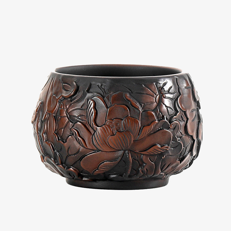 Buddha Stones Foglia di Loto Fiore Paesaggio Drago Bambù Tazza da Tè in Ceramica Kung Fu Tazza da Tè Ciotola