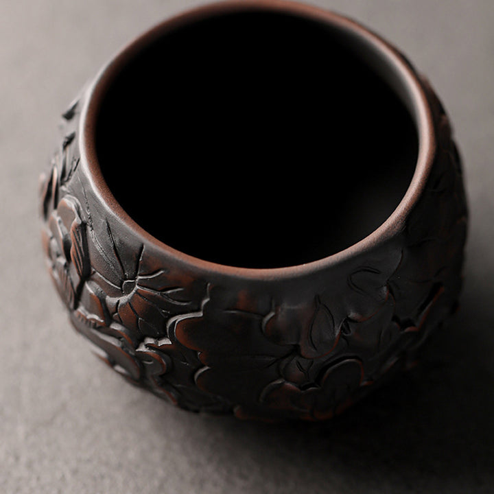 Buddha Stones Foglia di Loto Fiore Paesaggio Drago Bambù Tazza da Tè in Ceramica Kung Fu Tazza da Tè Ciotola