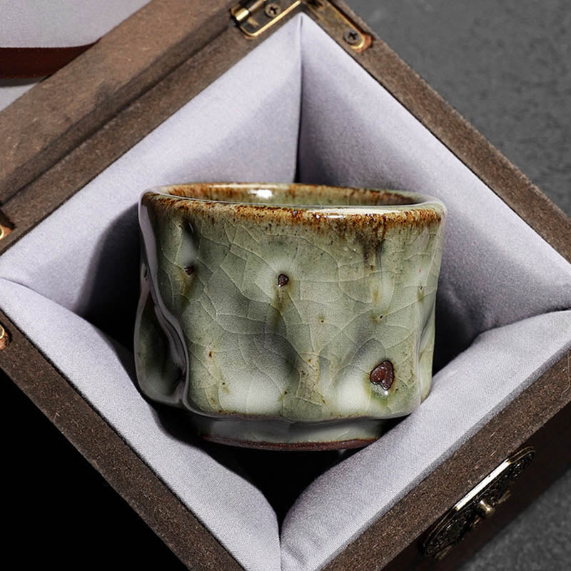 Buddha Stones fatte a mano semplice trama di ghiaccio rotto tazza da tè cinese Jianzhan in ceramica tazza da tè Kung Fu