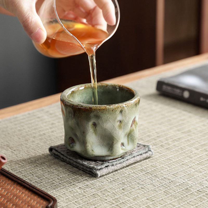 Buddha Stones fatte a mano semplice trama di ghiaccio rotto tazza da tè cinese Jianzhan in ceramica tazza da tè Kung Fu