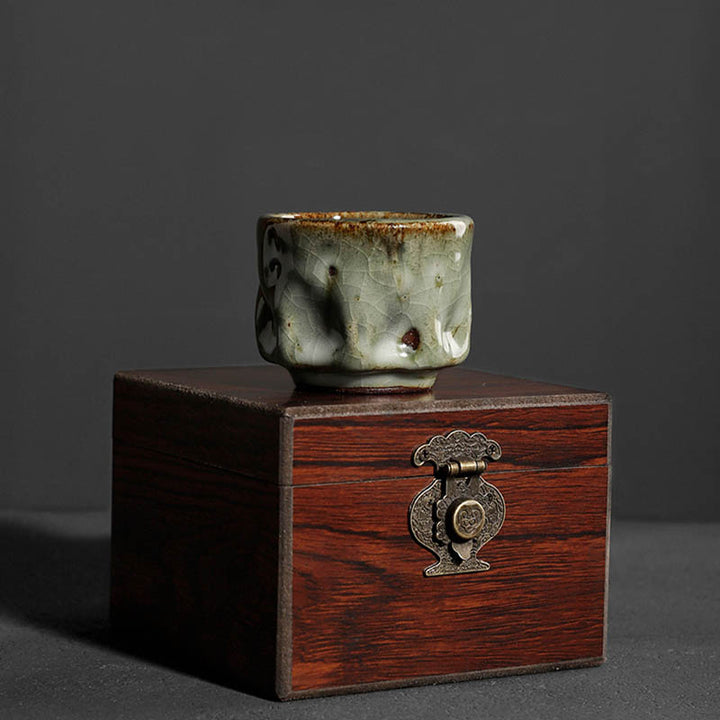 Buddha Stones fatte a mano semplice trama di ghiaccio rotto tazza da tè cinese Jianzhan in ceramica tazza da tè Kung Fu