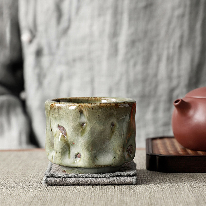 Buddha Stones fatte a mano semplice trama di ghiaccio rotto tazza da tè cinese Jianzhan in ceramica tazza da tè Kung Fu