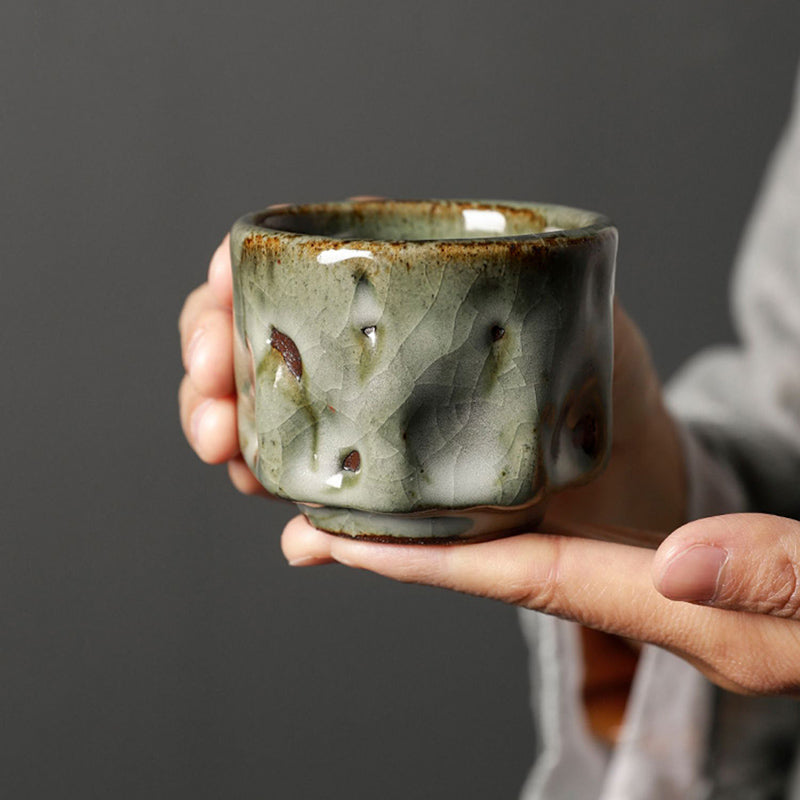 Buddha Stones fatte a mano semplice trama di ghiaccio rotto tazza da tè cinese Jianzhan in ceramica tazza da tè Kung Fu