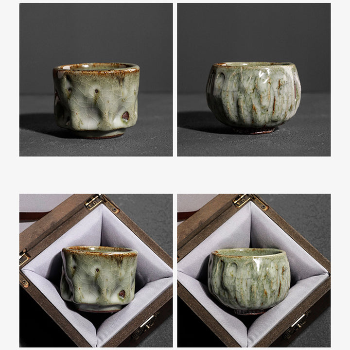 Buddha Stones fatte a mano semplice trama di ghiaccio rotto tazza da tè cinese Jianzhan in ceramica tazza da tè Kung Fu