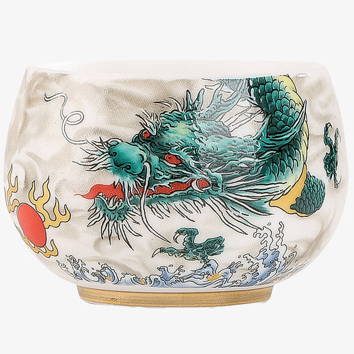 Buddha Stones Drago Cicala Bambù Cervo Gru Loto Prugna Fiore Tazza da tè in ceramica Kung Fu Tazza da tè Ciotola 185ml