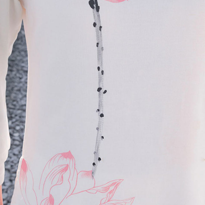 Buddha Stones 2 pezzi modello loto Tai Chi Meditazione Yoga Cotone Lino Abbigliamento Top Pantaloni Set da donna - image 18