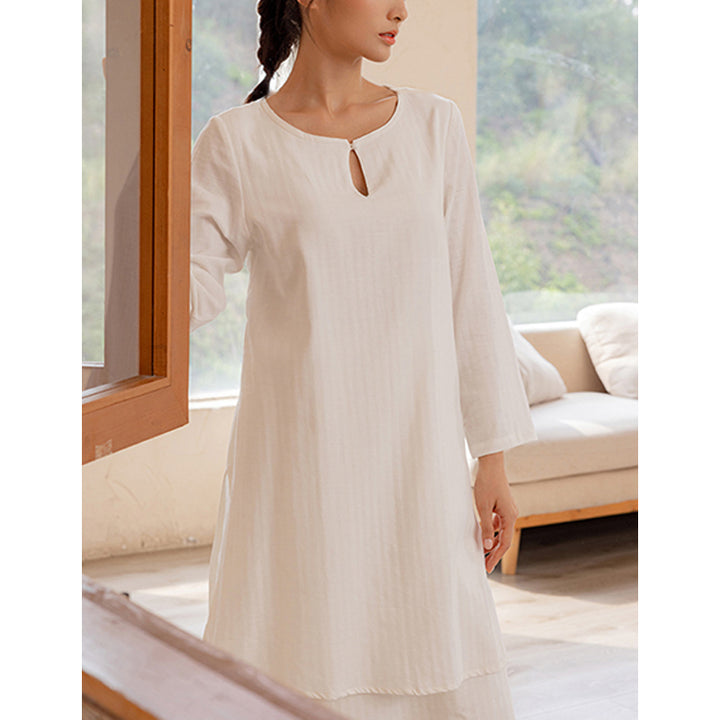 Buddha Stones 2 pezzi Design semplice Tai Chi Meditazione Yoga Abbigliamento Top Pantaloni Set da donna - image 10