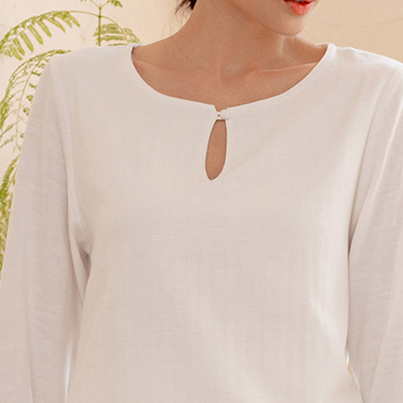 Buddha Stones 2 pezzi Design semplice Tai Chi Meditazione Yoga Abbigliamento Top Pantaloni Set da donna - image 5