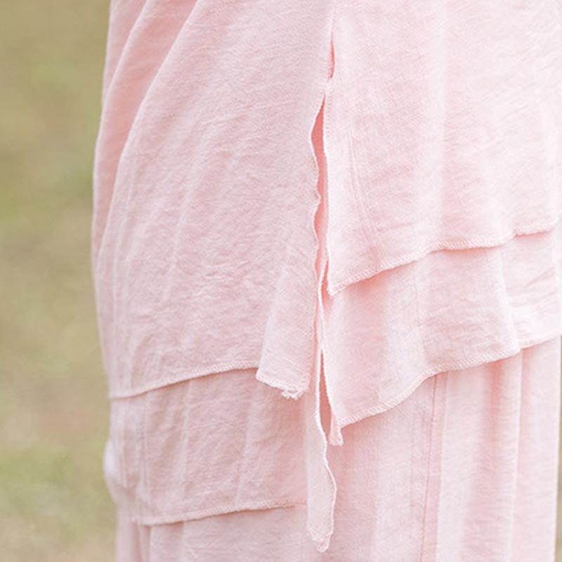 Buddha Stones 2 pezzi design semplice top pantaloni meditazione yoga zen tai chi cotone lino abbigliamento donna set - image 9