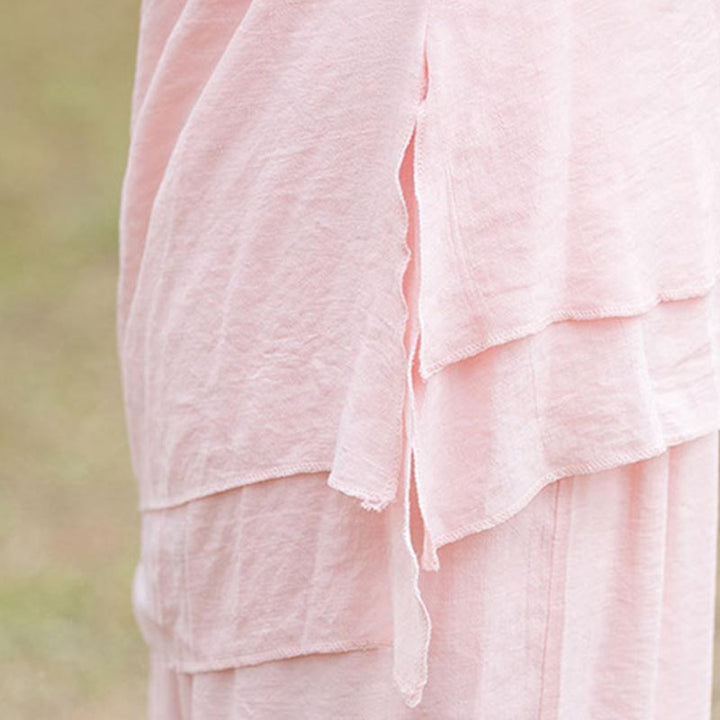 Buddha Stones 2 pezzi design semplice top pantaloni meditazione yoga zen tai chi cotone lino abbigliamento donna set - image 9