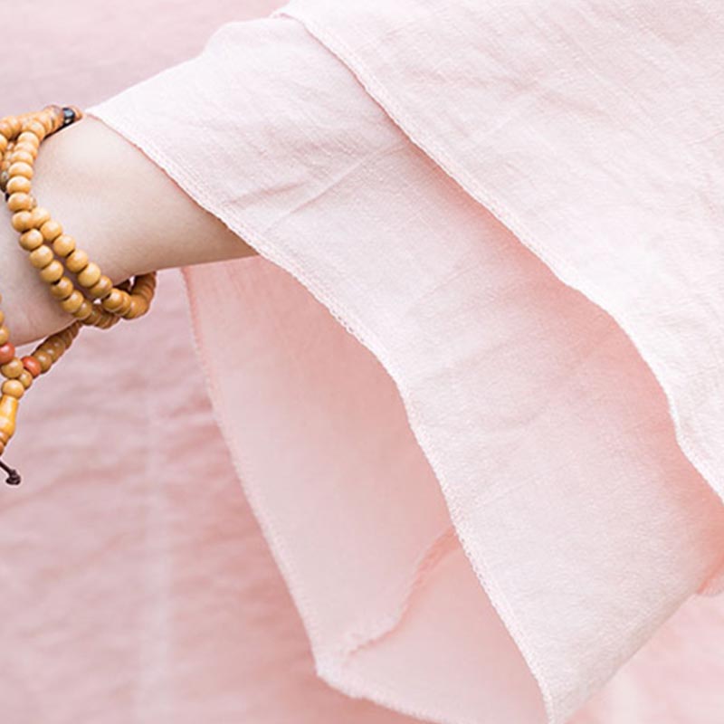 Buddha Stones 2 pezzi design semplice top pantaloni meditazione yoga zen tai chi cotone lino abbigliamento donna set - image 7