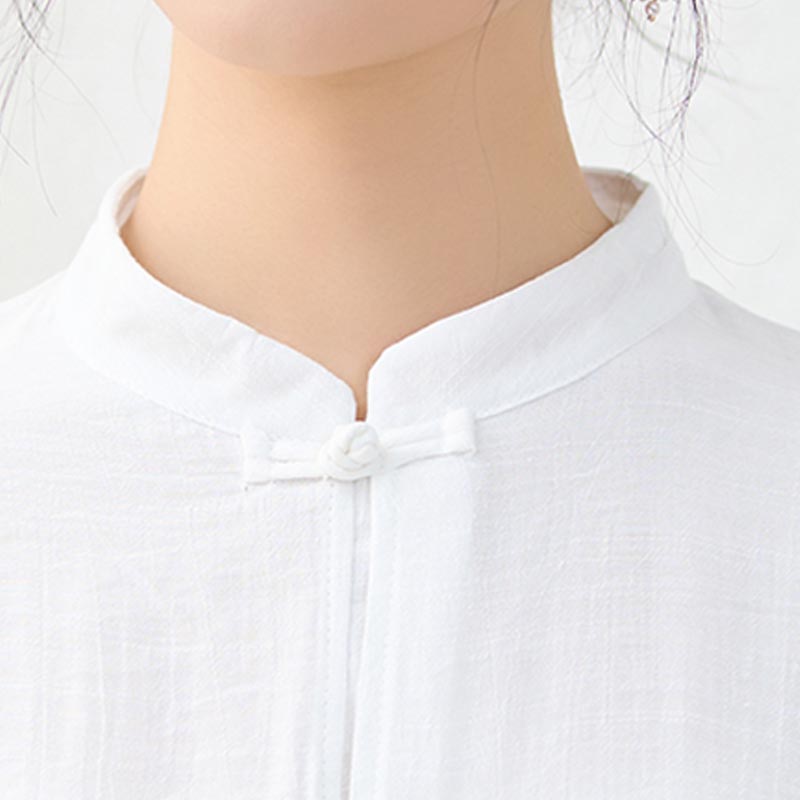 Buddha Stones 2 pezzi semplice cinese rana pulsante design top pantaloni meditazione yoga zen tai chi cotone abbigliamento donna set - image 10