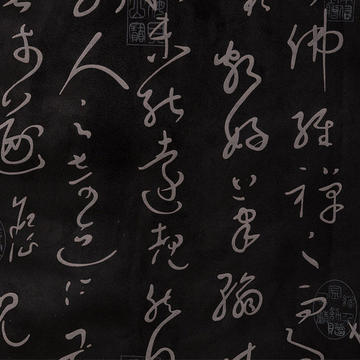 Buddha Stones Cinese Calligrafia Abbigliamento Giacca Cappotto Tang Suit Uomo Abbigliamento - image 5